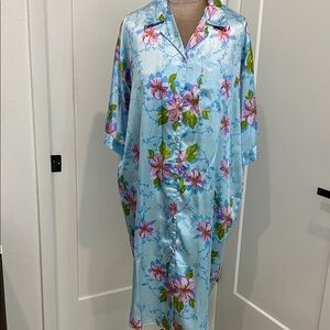 Vintage E.J.C. Housecoat Loungewear  Full Button-Front  |Free Size